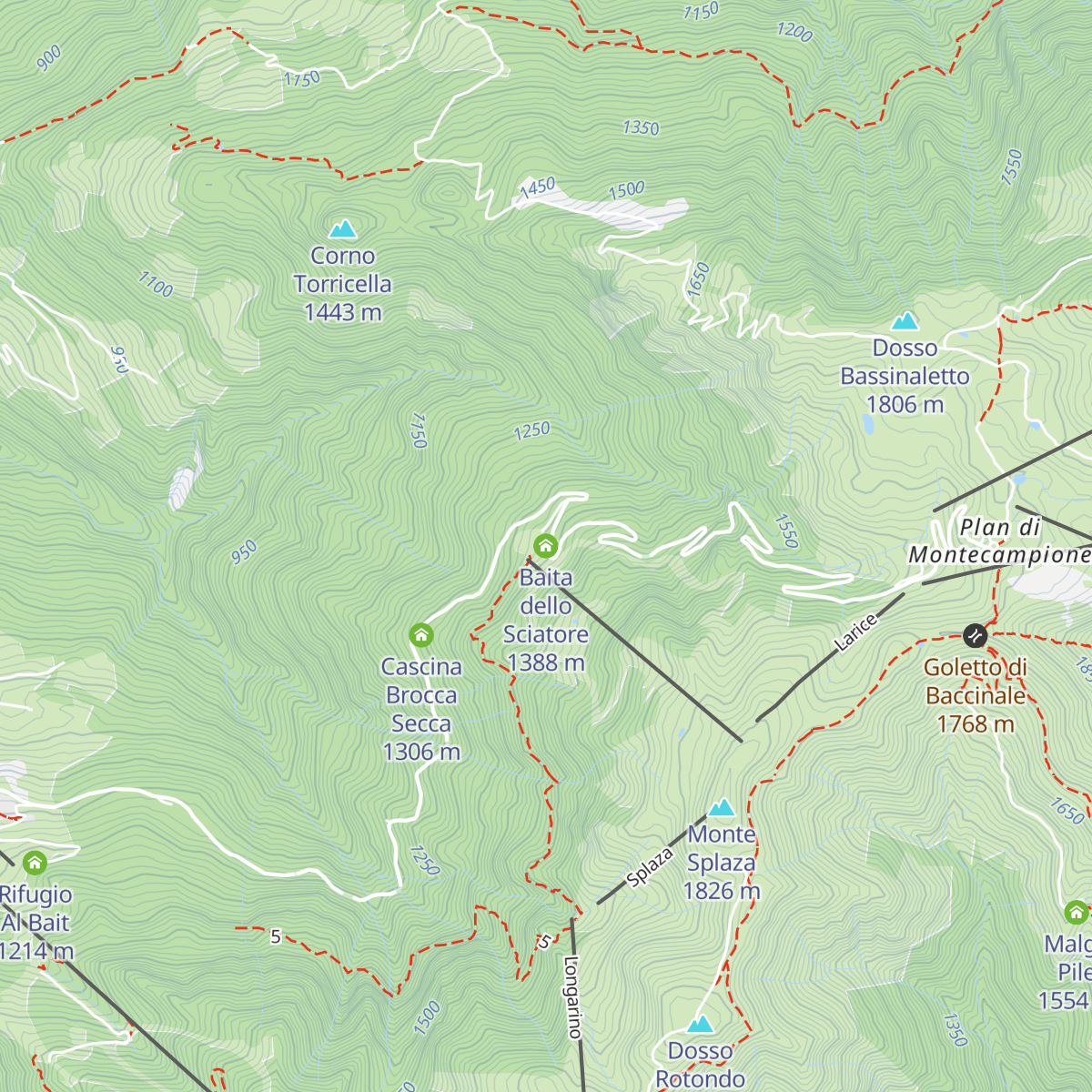 Baita dello Sciatore map