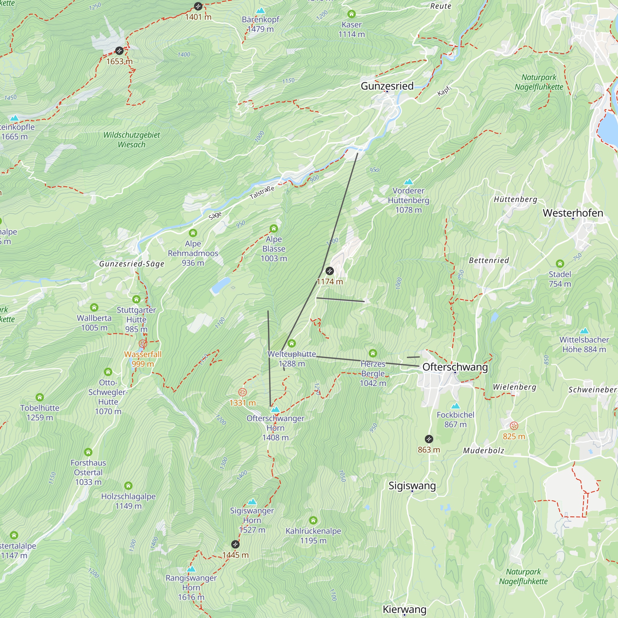 Alpe Oberegg map