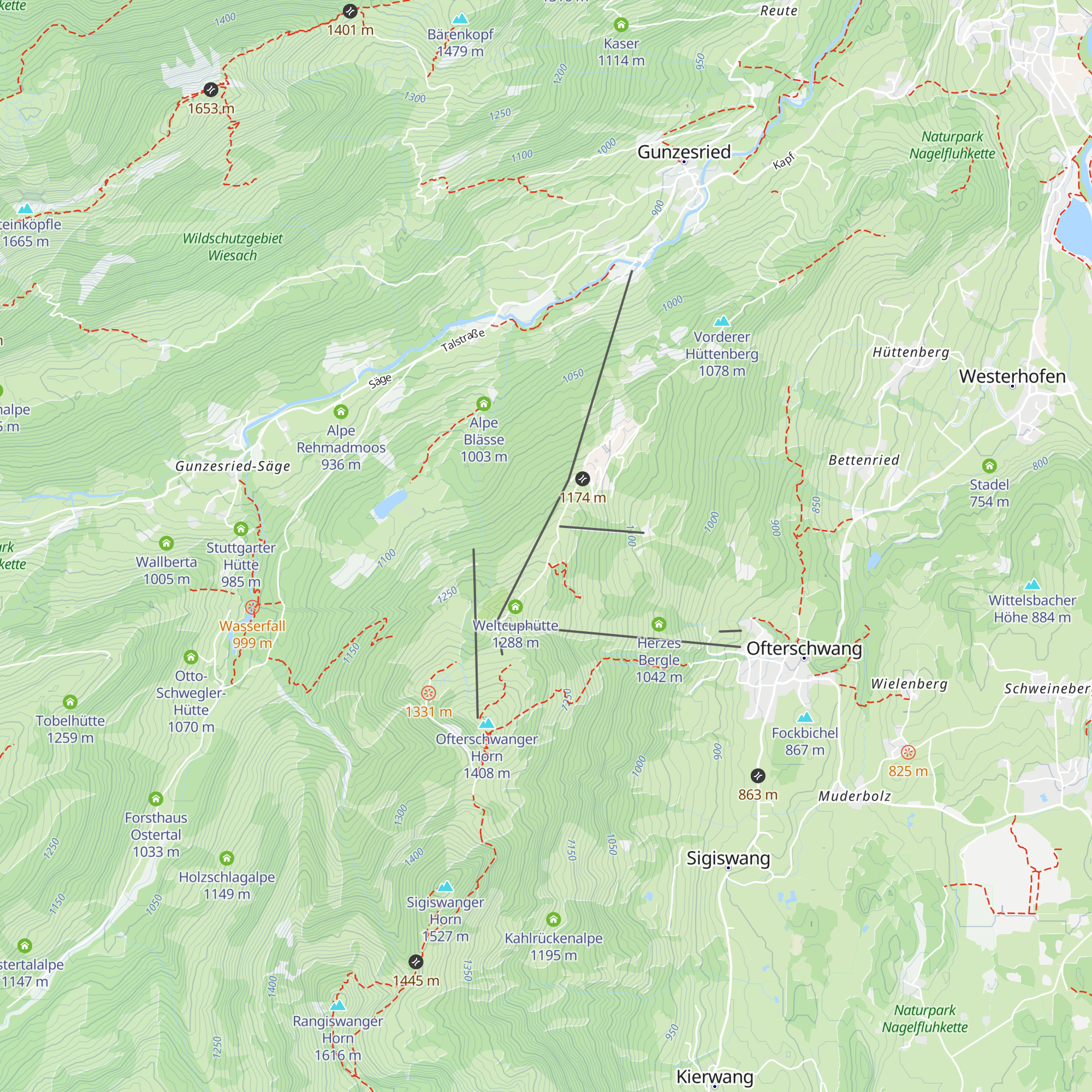 Alpe Oberegg map
