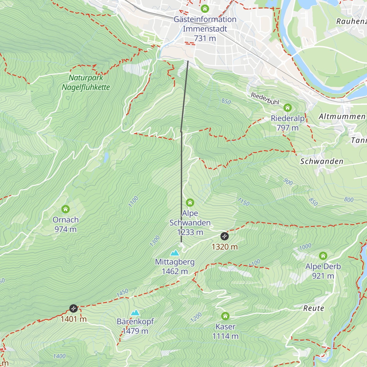 Mittagalpe map