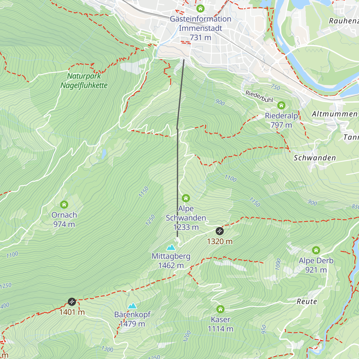 Mittagalpe map
