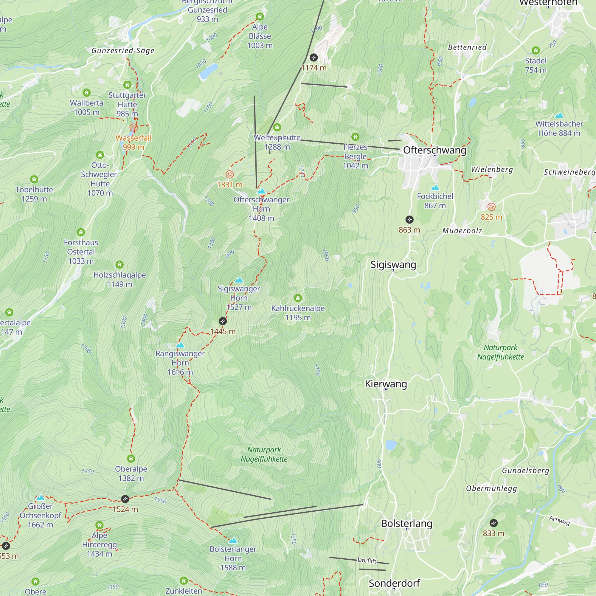 Kahlrückenalpe map
