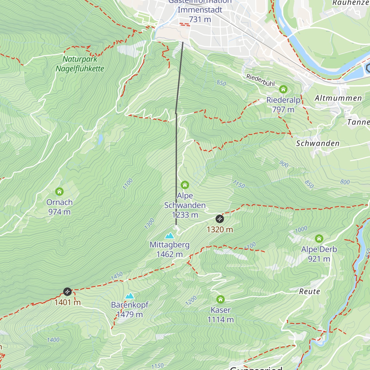 Alpe Schwanden map