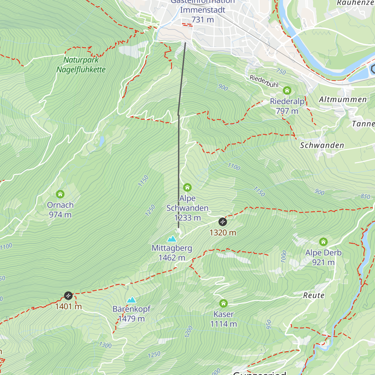 Alpe Schwanden map
