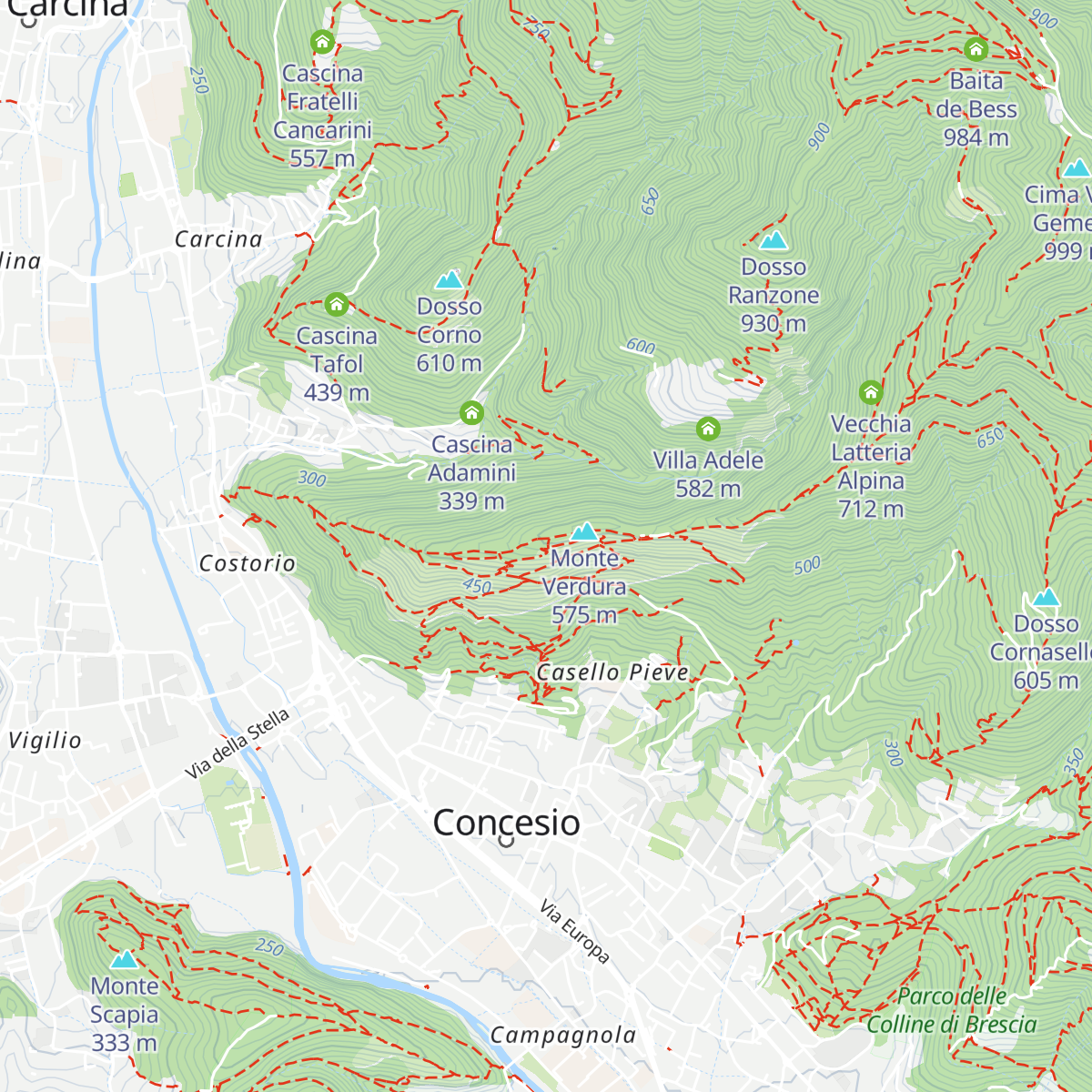 Rifugio Alpini di Concesio map