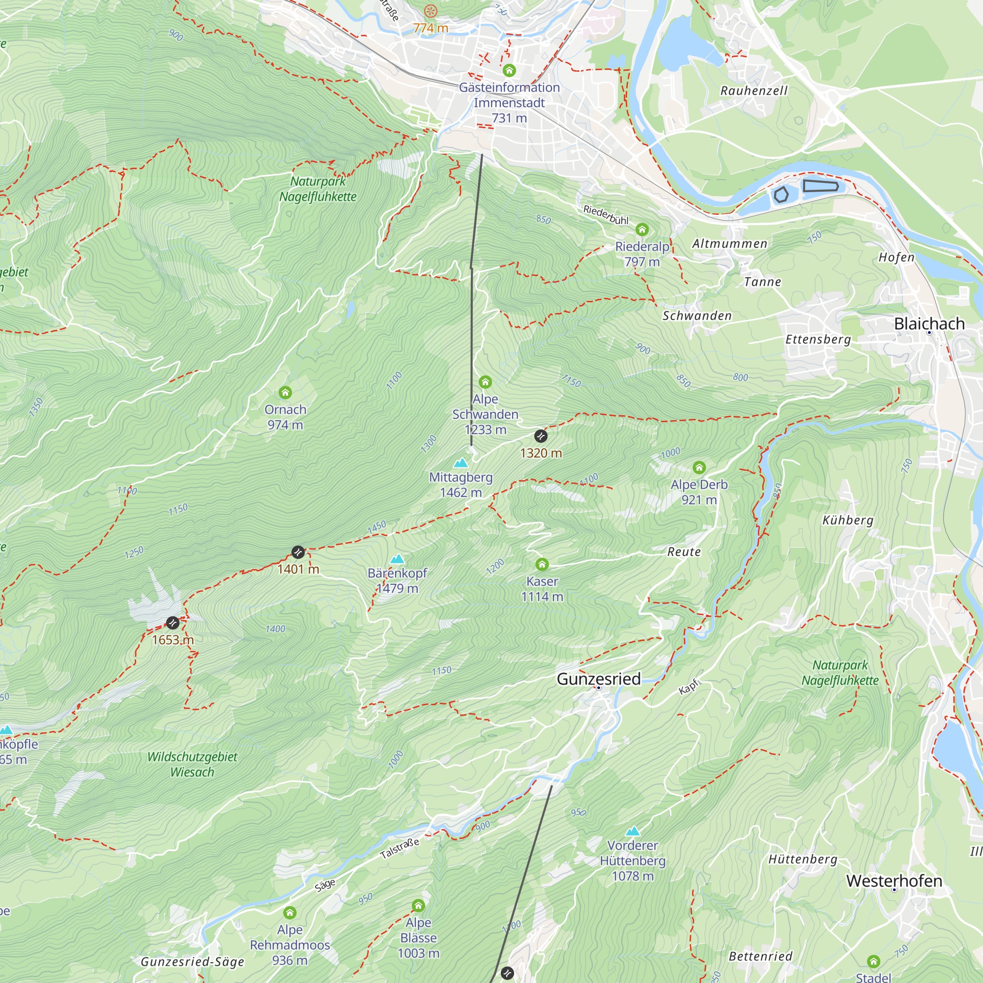 Alpe Oberberg map