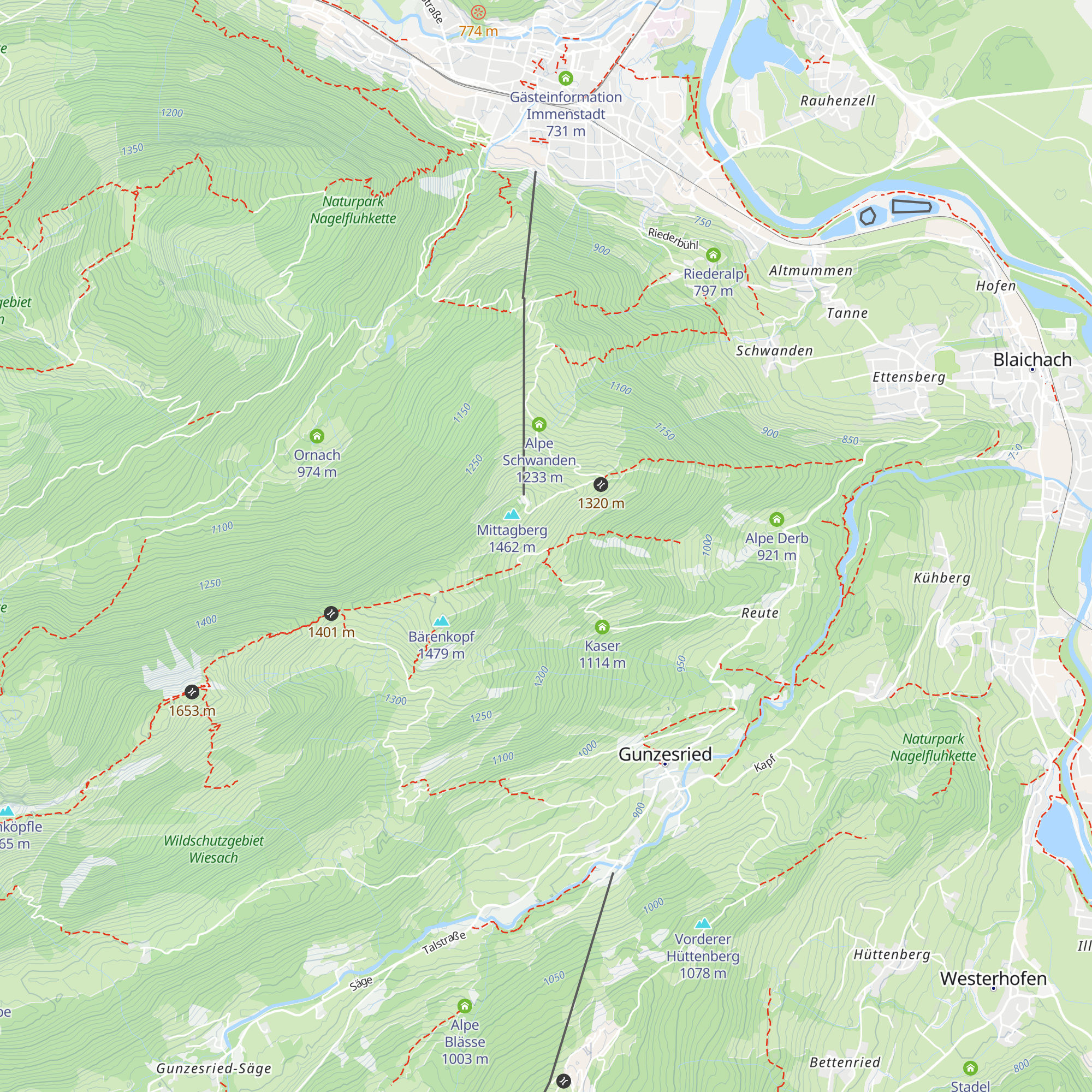 Alpe Oberberg map