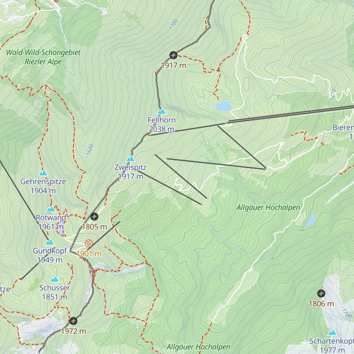 Obere Bierenwangalpe map