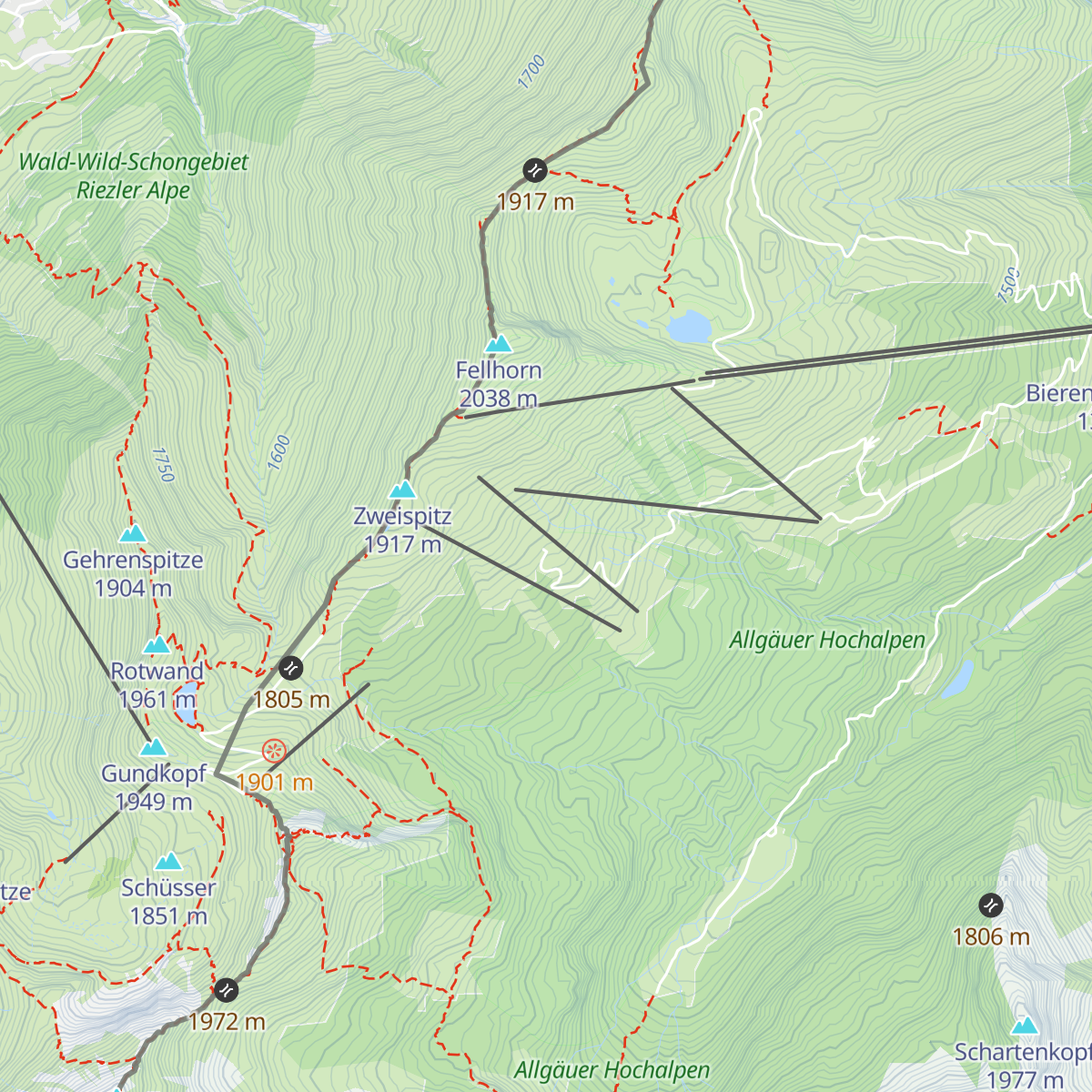 Obere Bierenwangalpe map