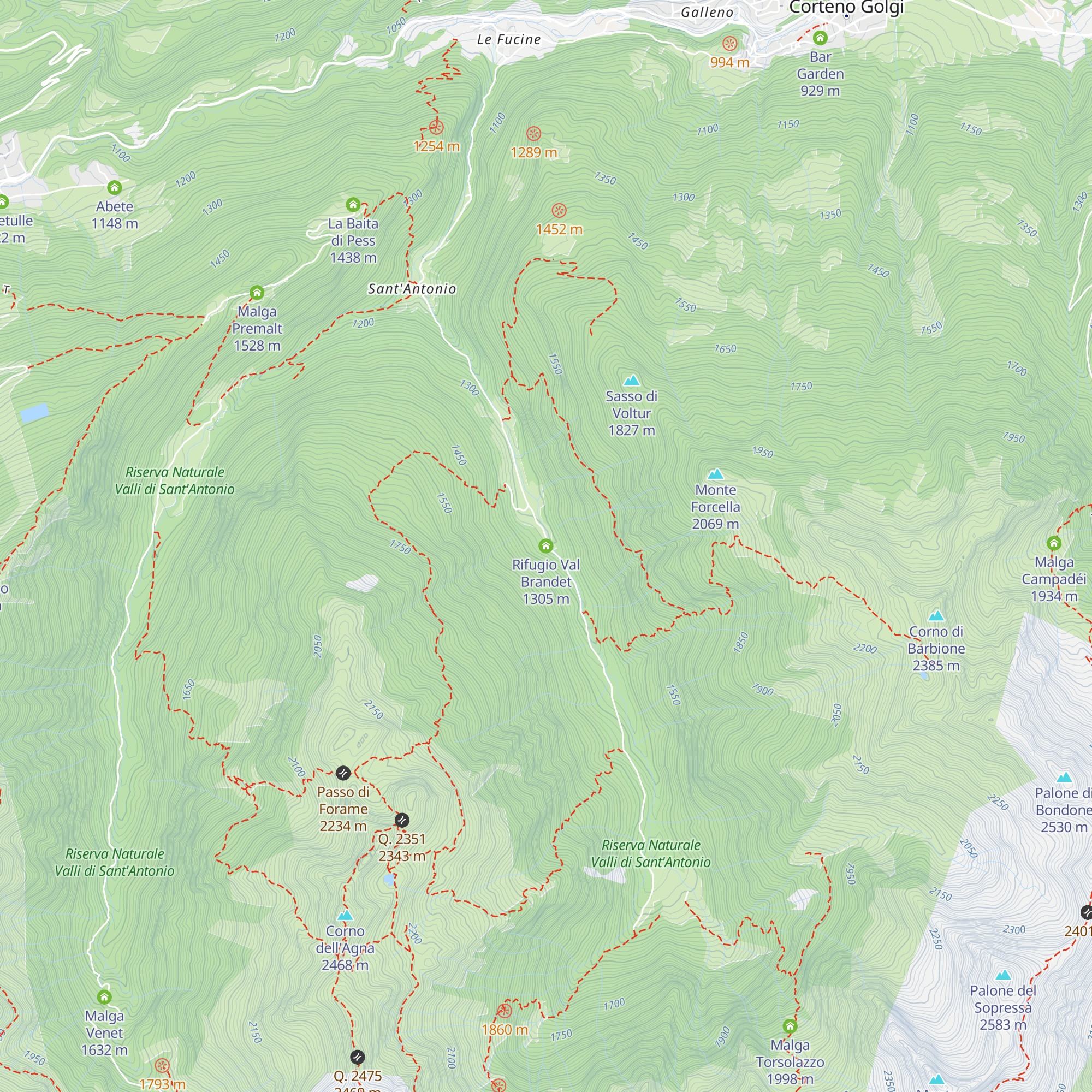 Rifugio Val Brandet map