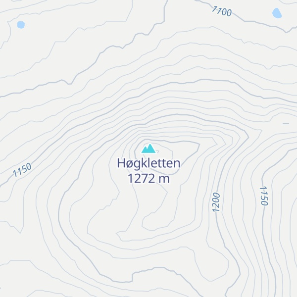 Map of Høgkletten