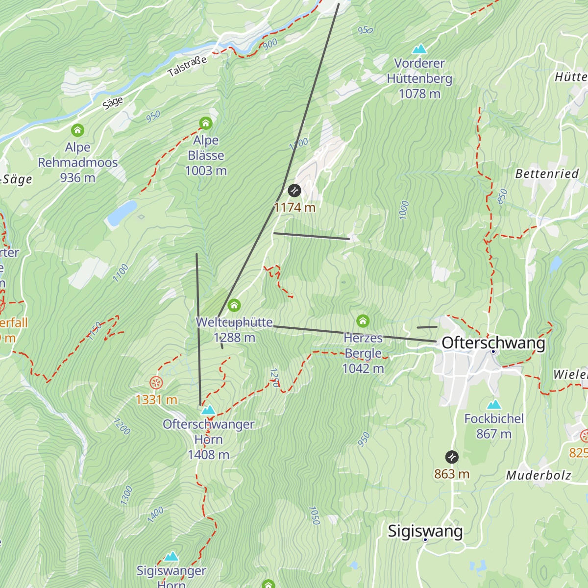 Hochbichlhütte map