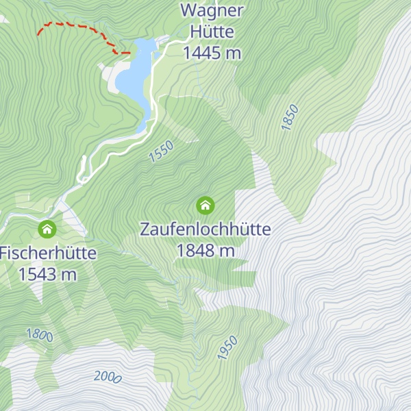 Map of Zaufenlochhütte