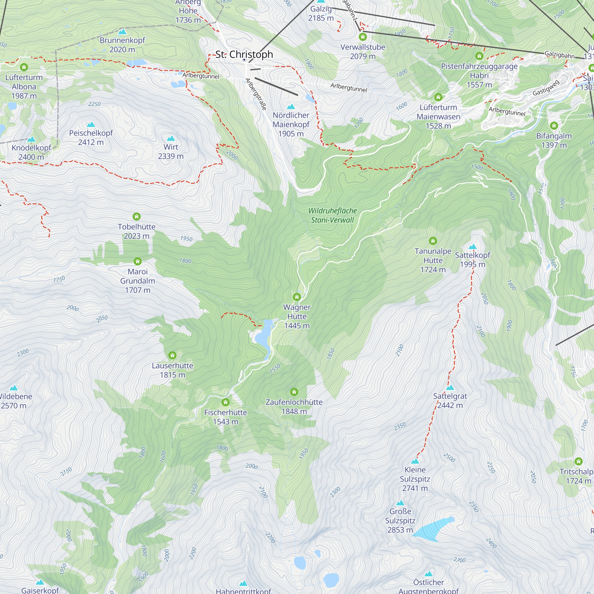 Wagner Hütte map