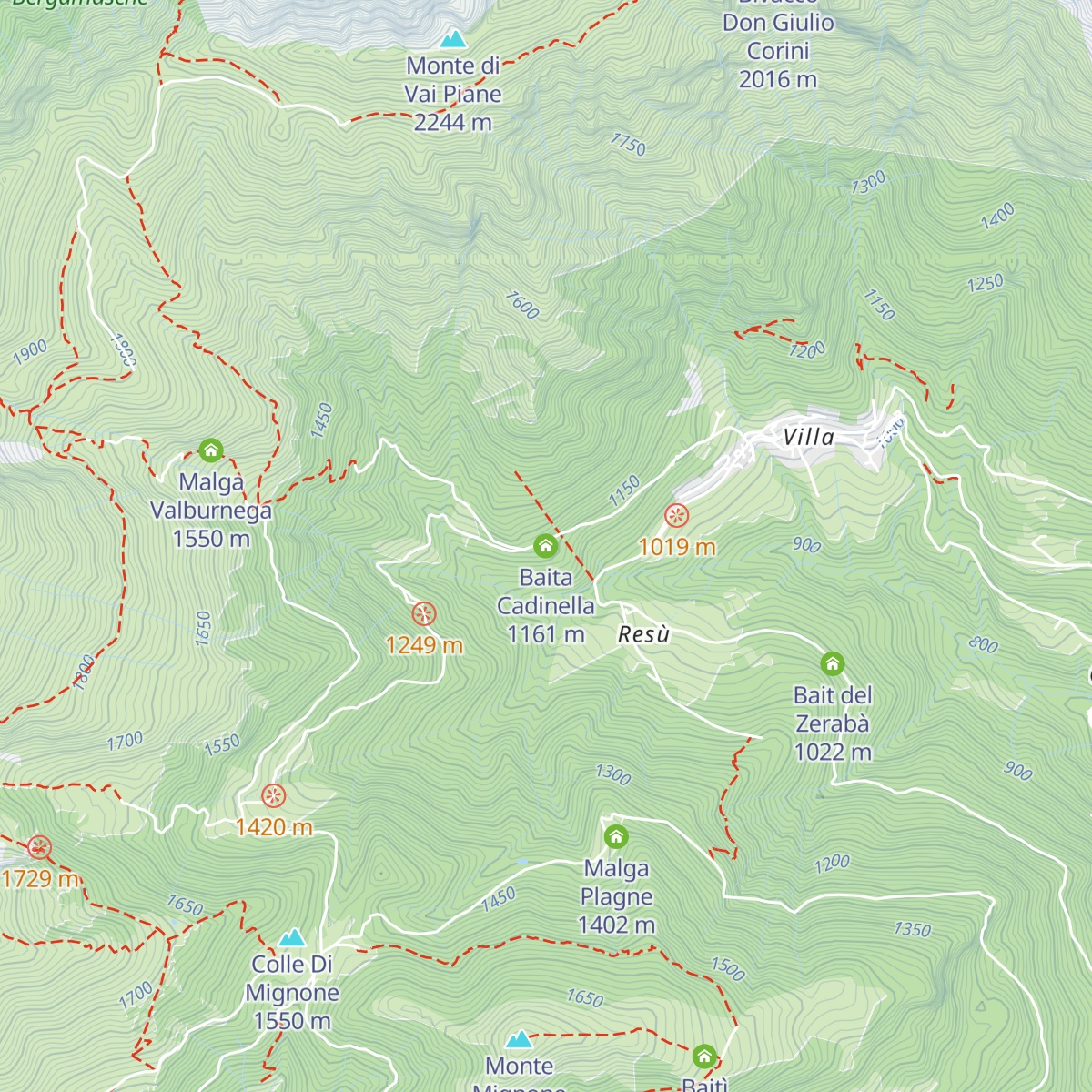 Baita Cadinella map
