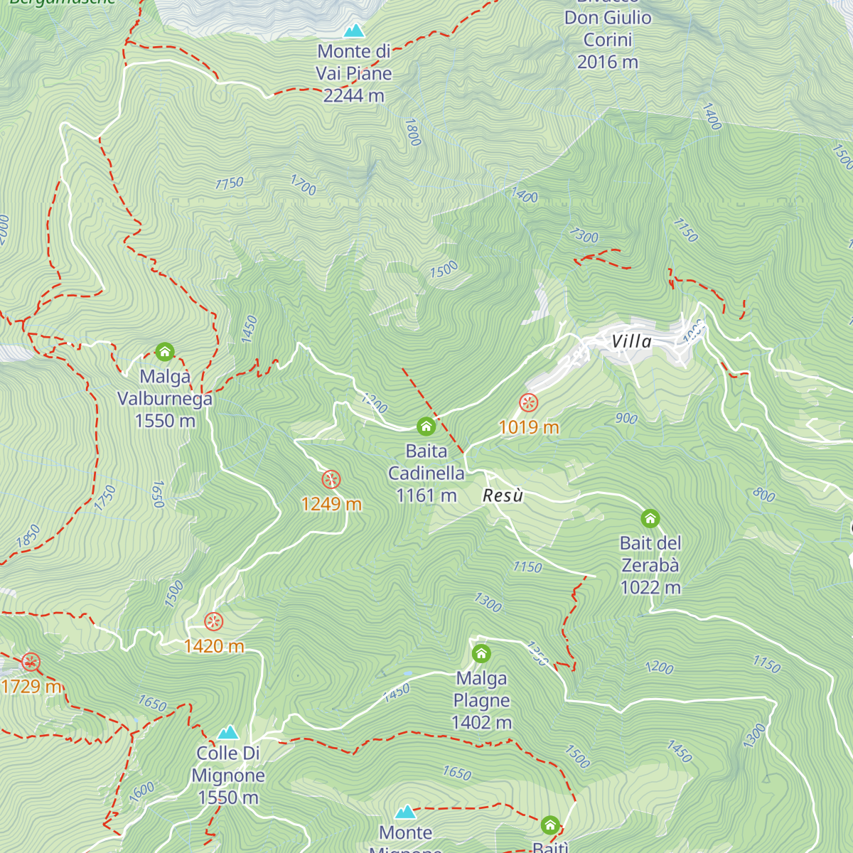 Baita Cadinella map