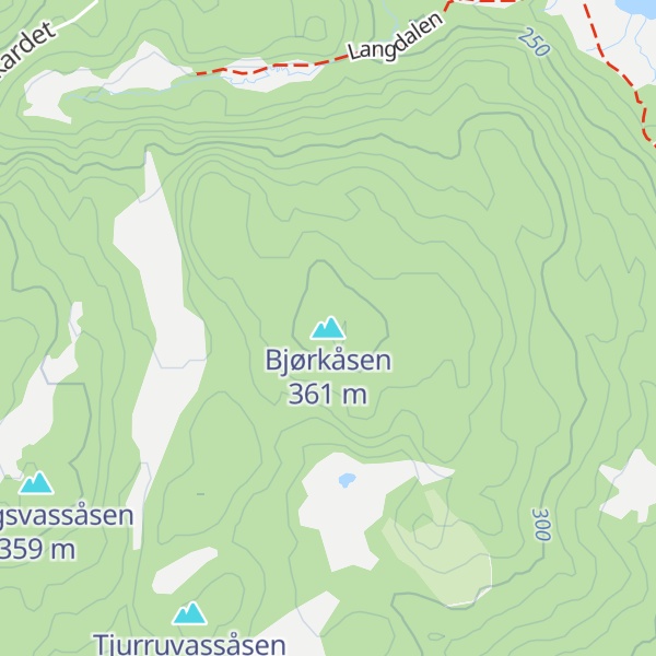 Map of Bjørkåsen