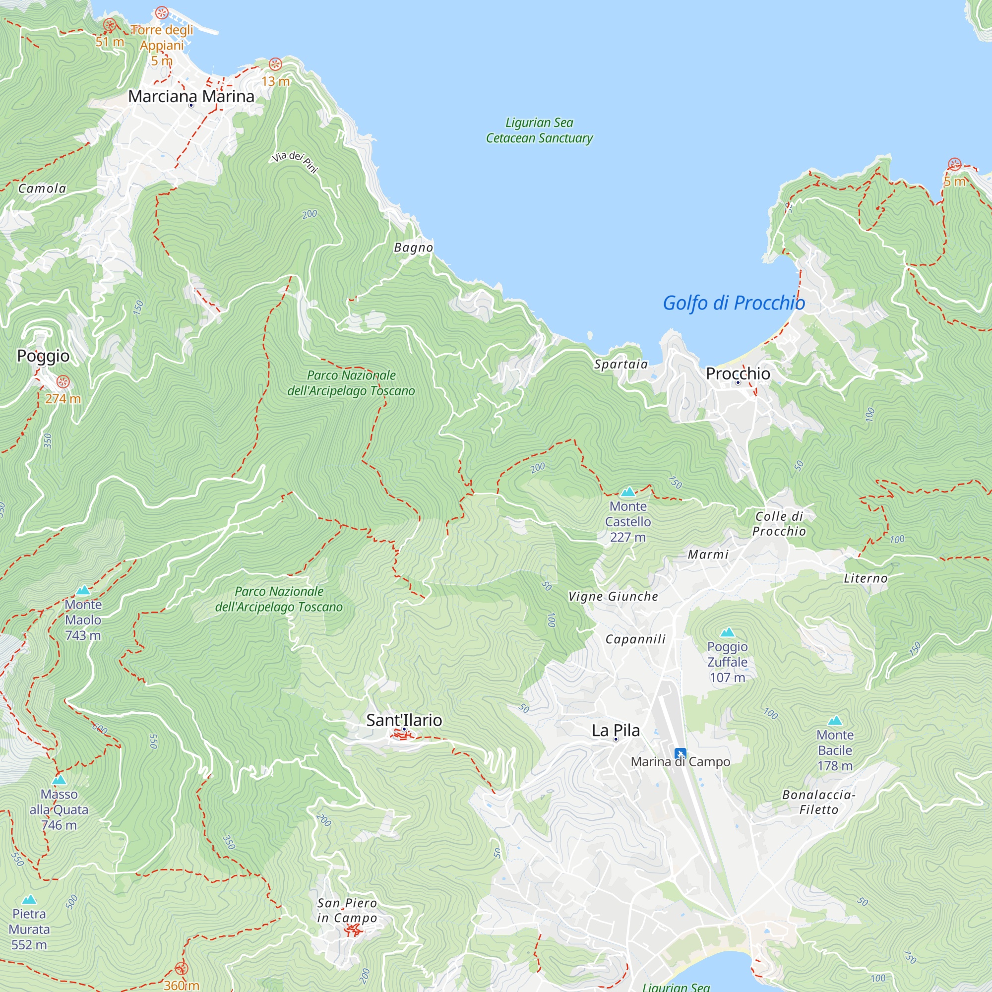 Bivacco Pimpinella map