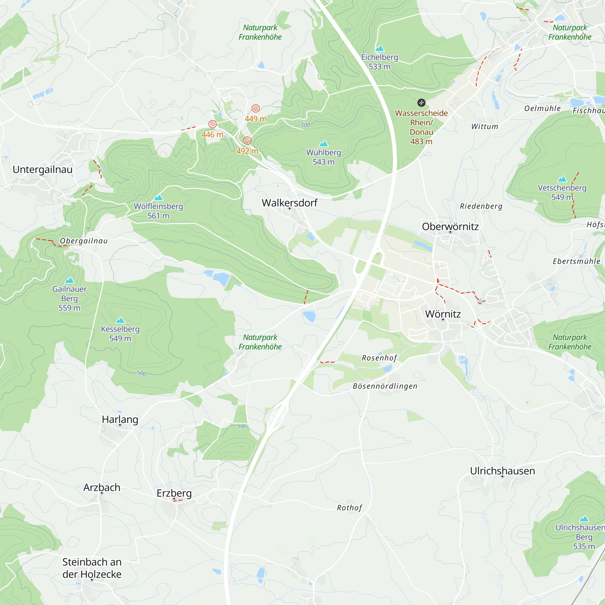 Schutzhütte Heineberg map