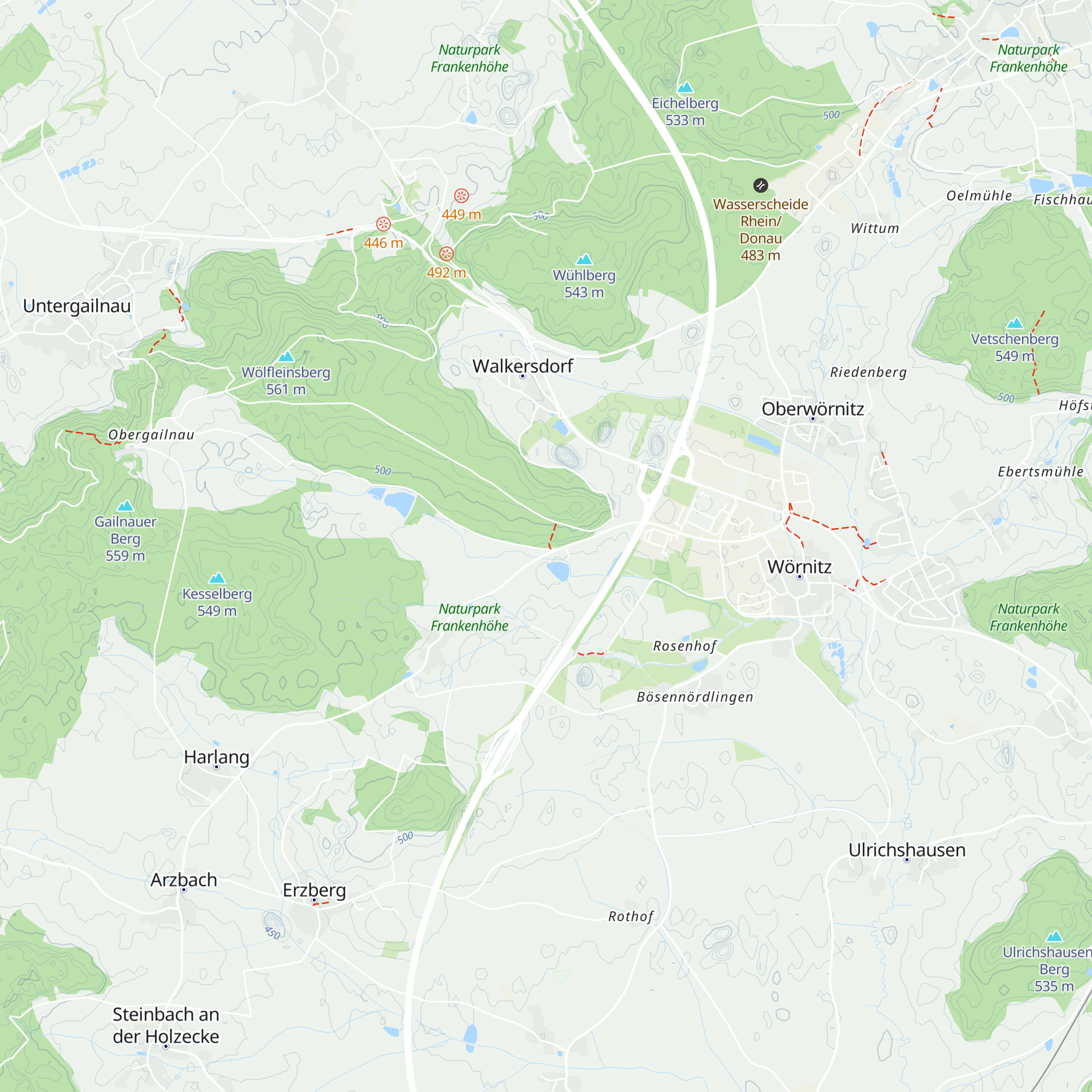 Schutzhütte Heineberg map