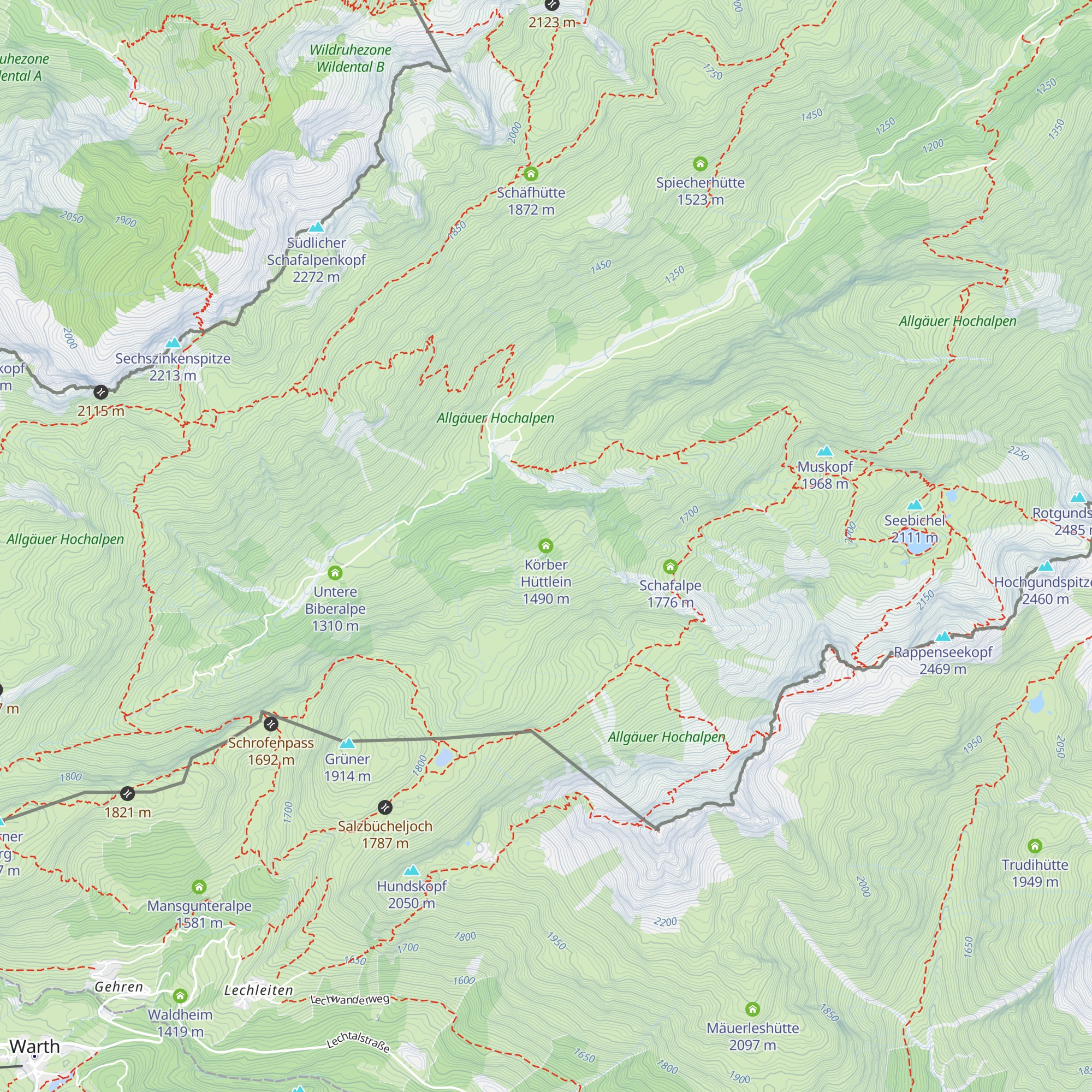 Körber Hüttlein map