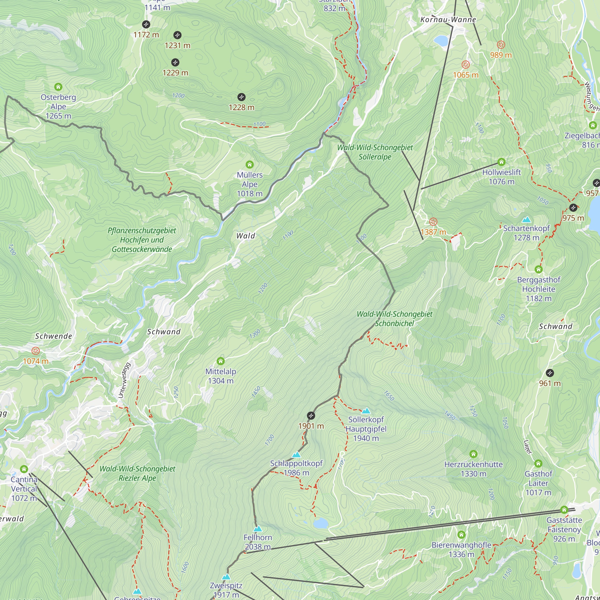 Amans-Alpe map