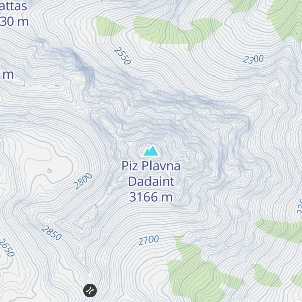 Map of Piz Plavna Dadaint