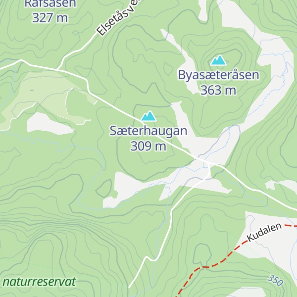 Map of Byasæterhøgda