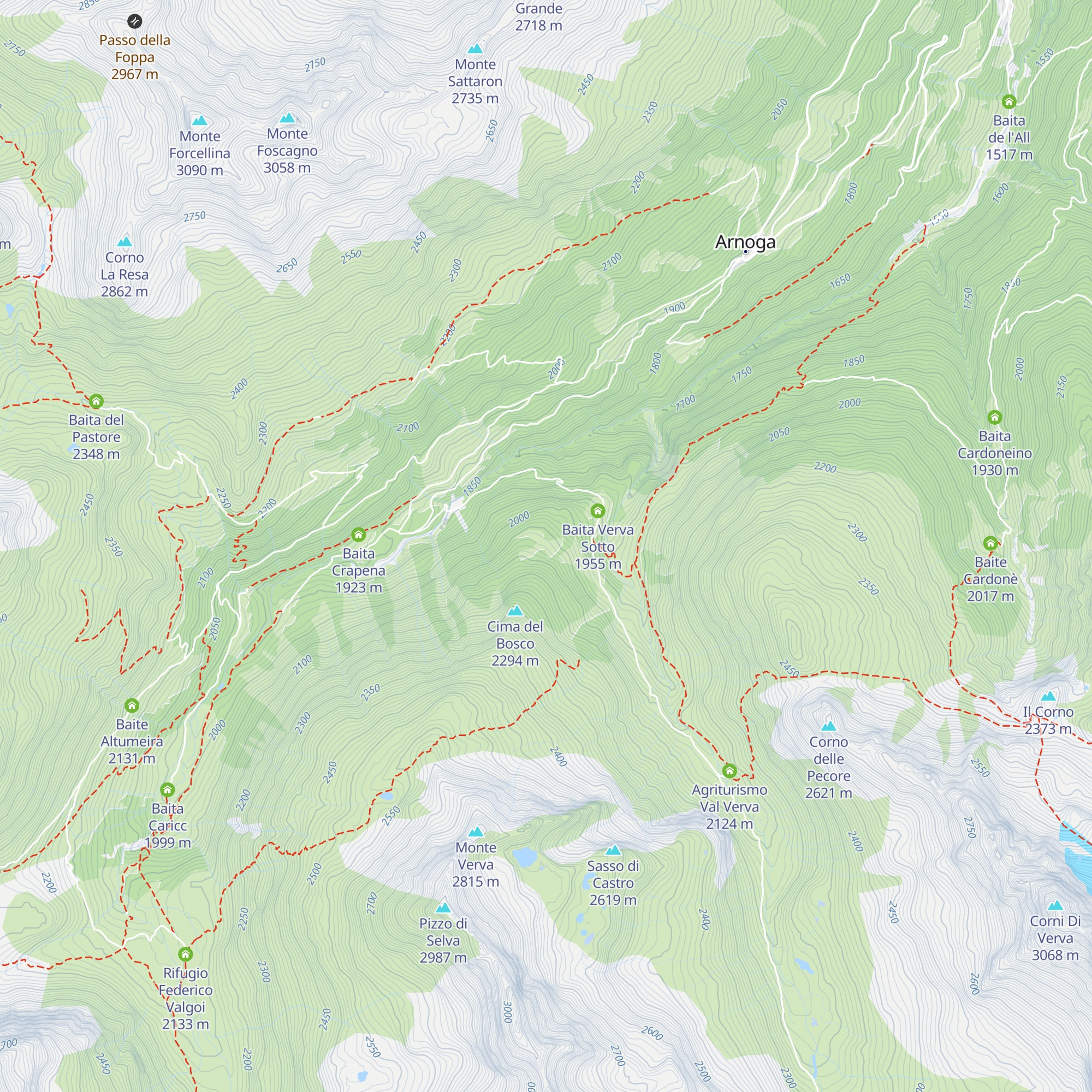 Baita Verva Sopra map