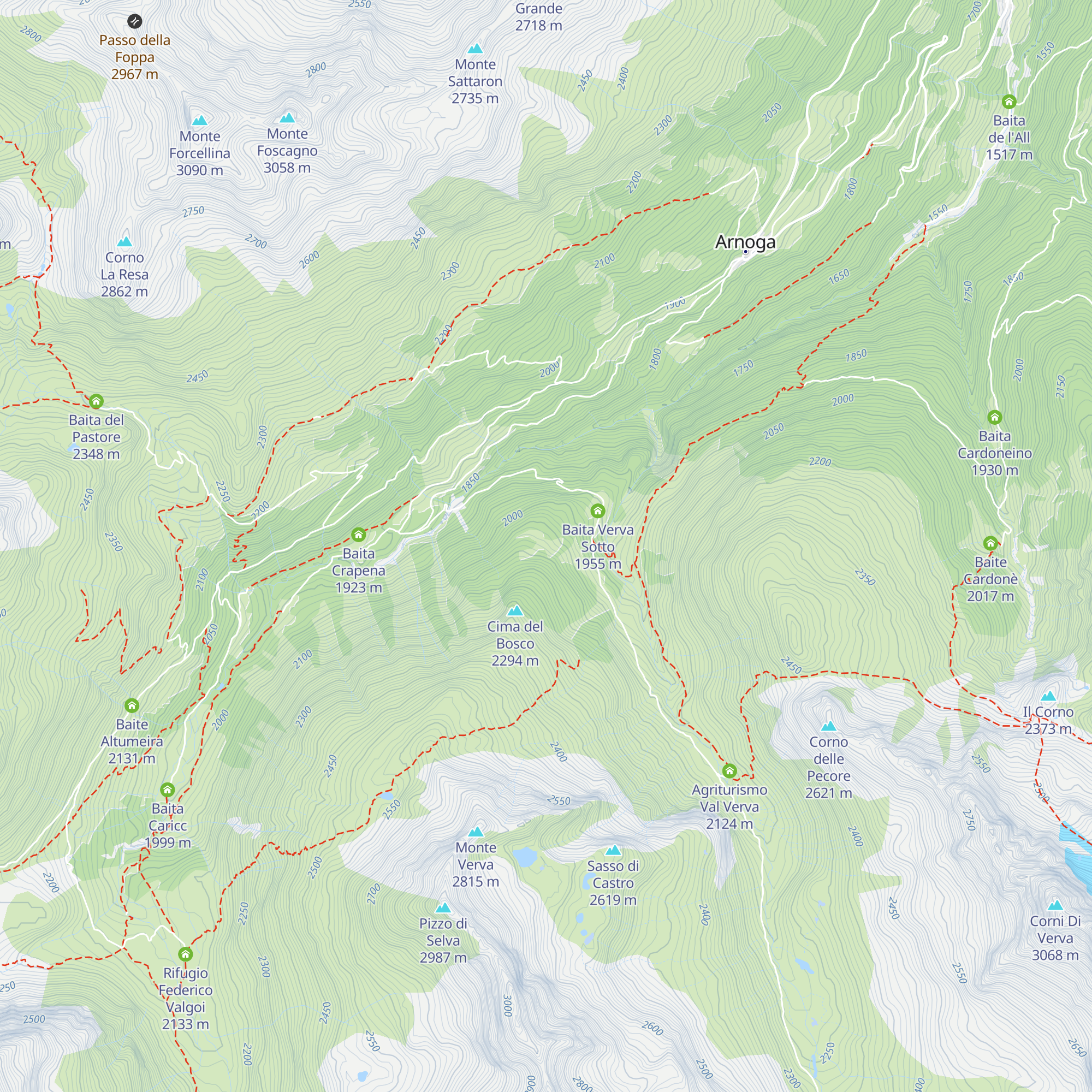 Baita Verva Sopra map