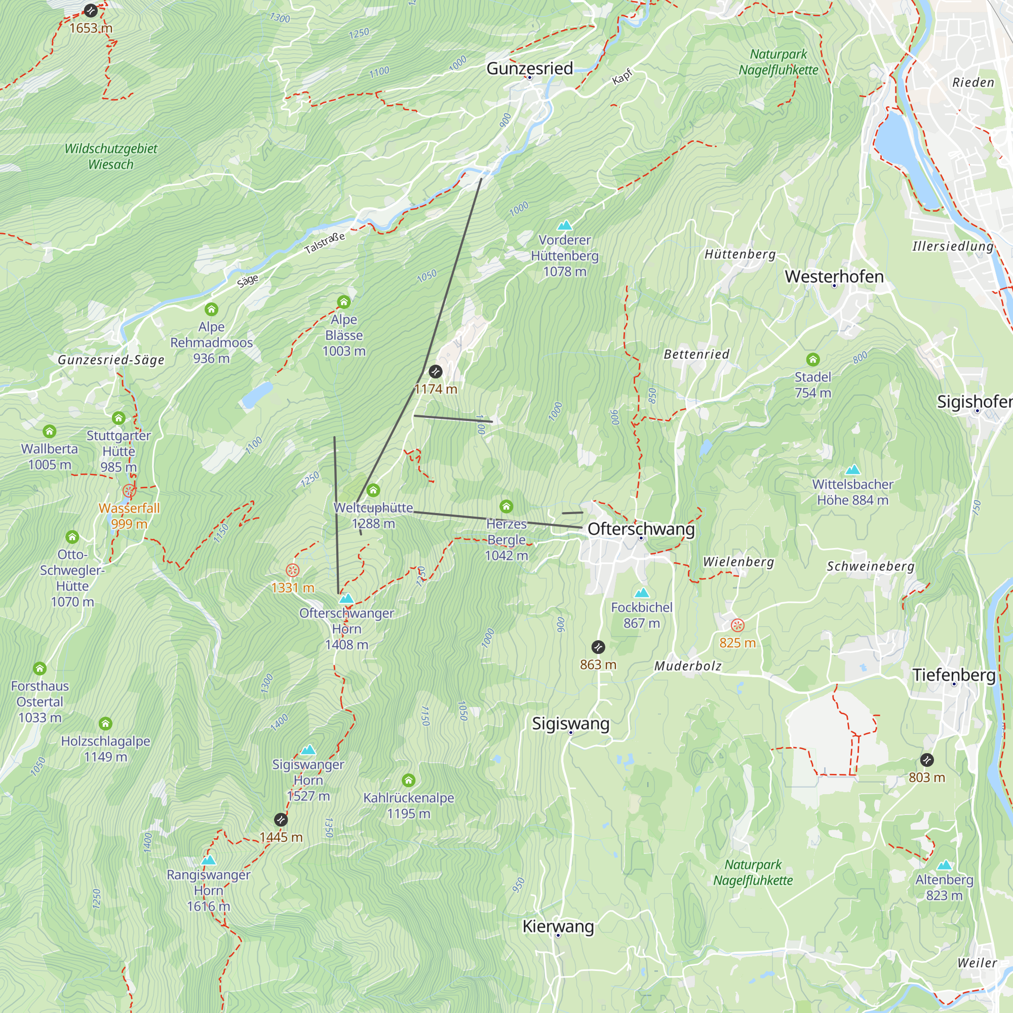 Herzes Bergle map