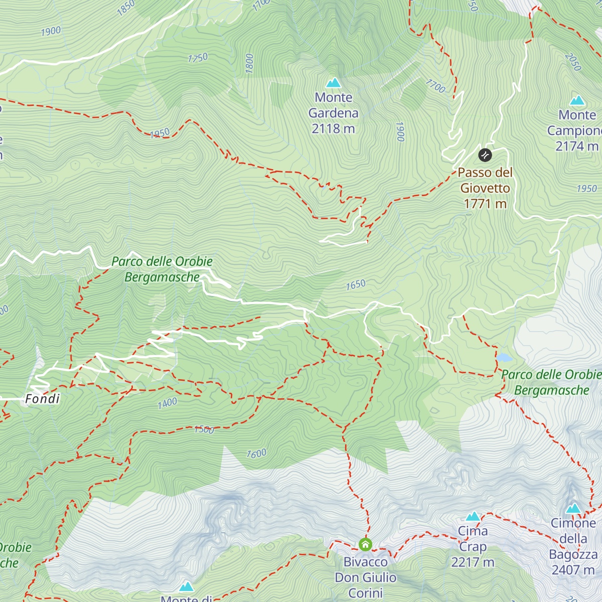 Rifugio Cimon della Bagozza map