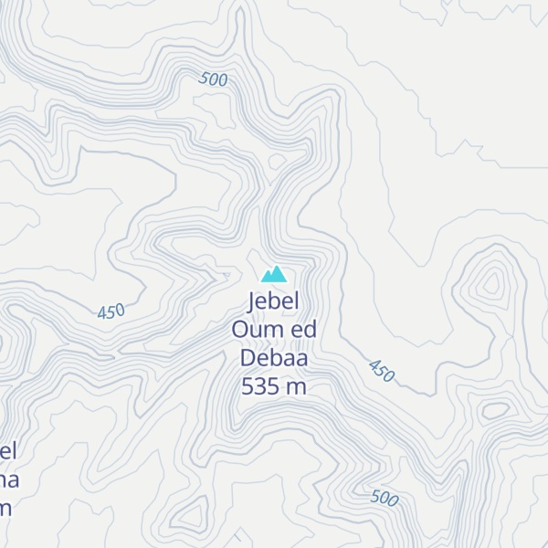 Map of Jebel Oum ed Debaa