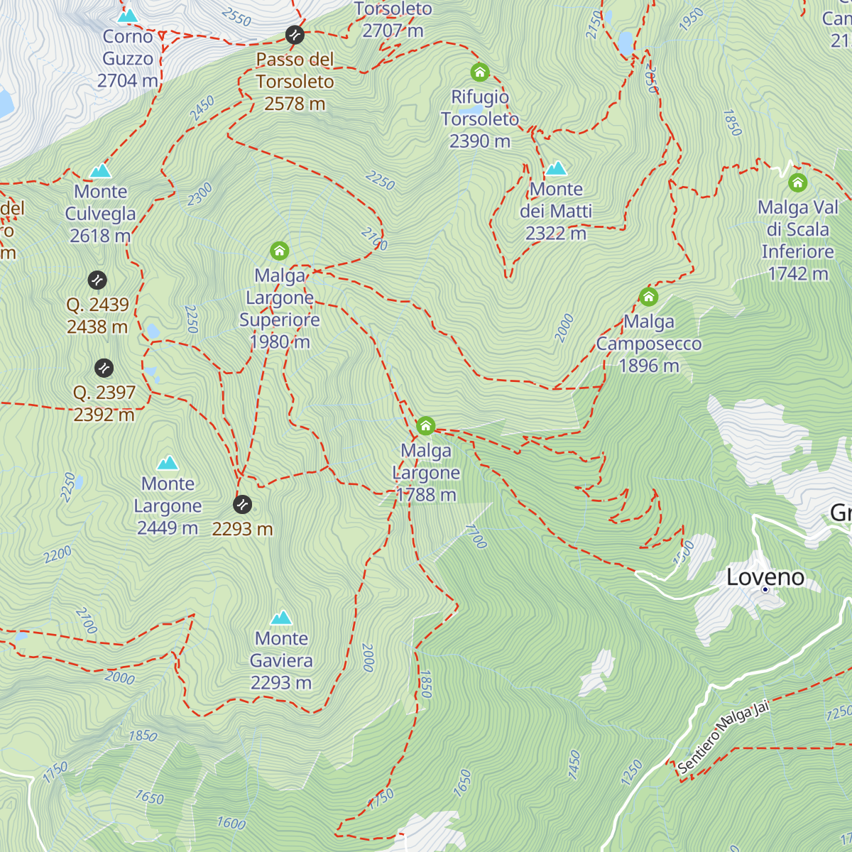 Malga Largone map