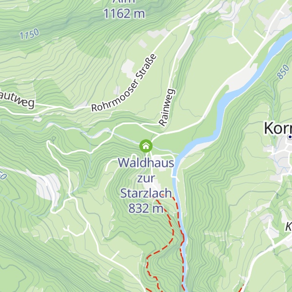 Map of Waldhaus zur Starzlach