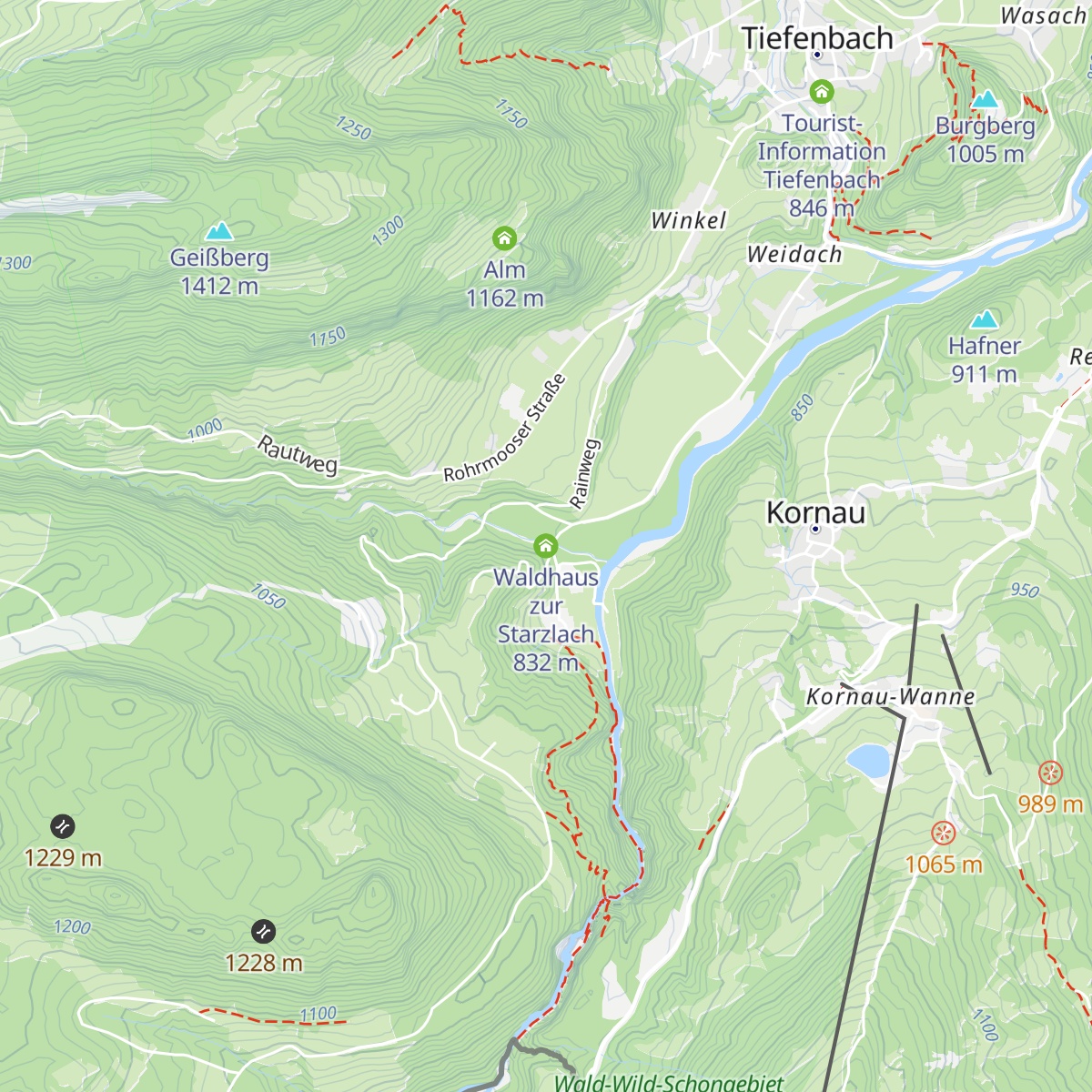 Waldhaus zur Starzlach map