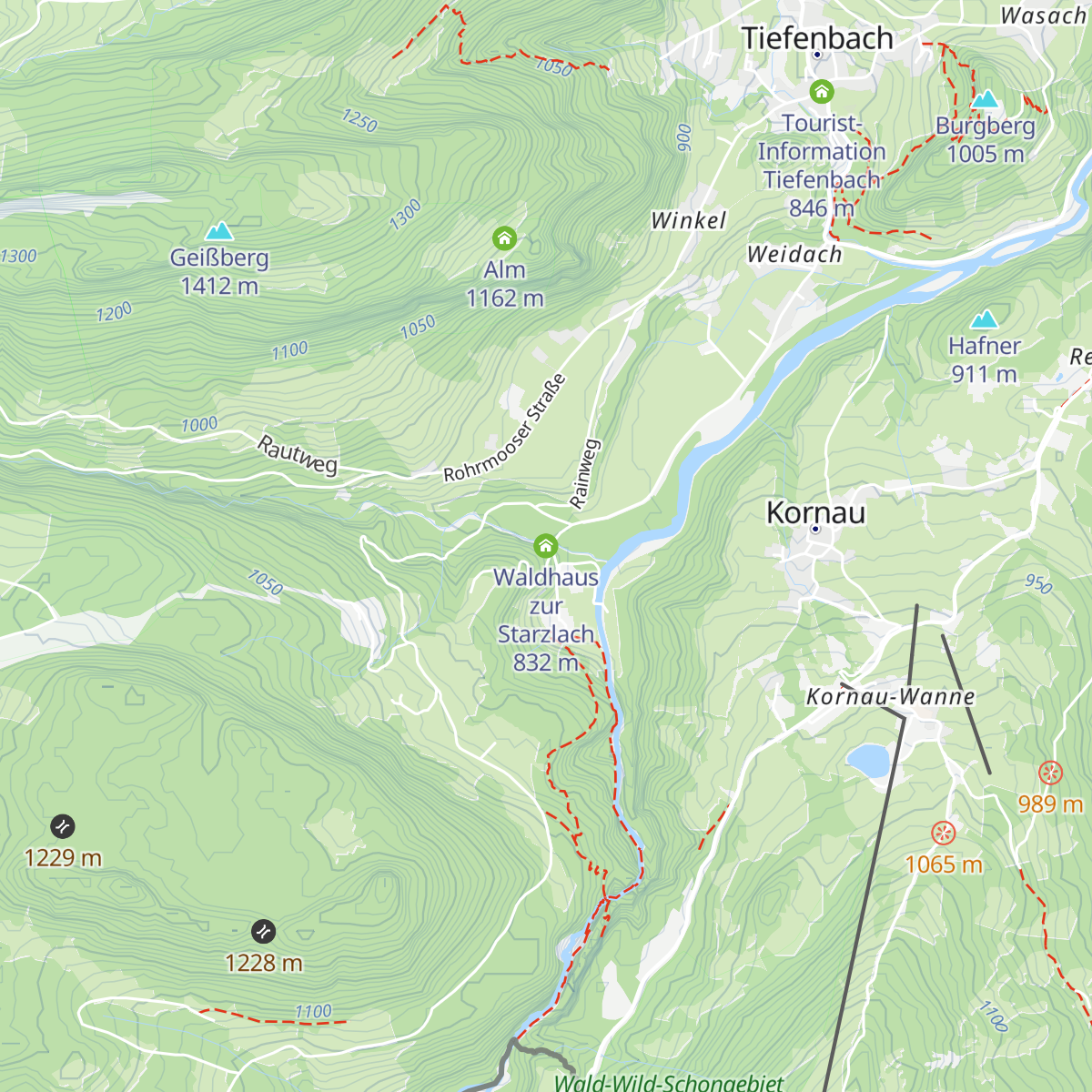 Waldhaus zur Starzlach map
