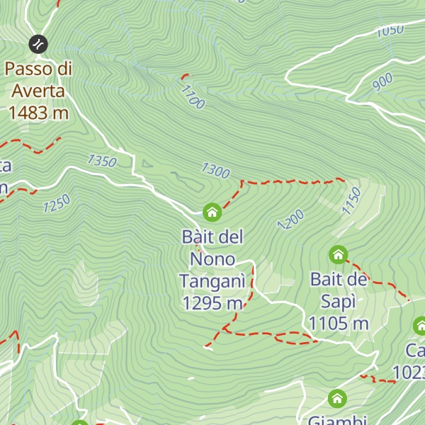 Map of Bàit del Nono Tanganì