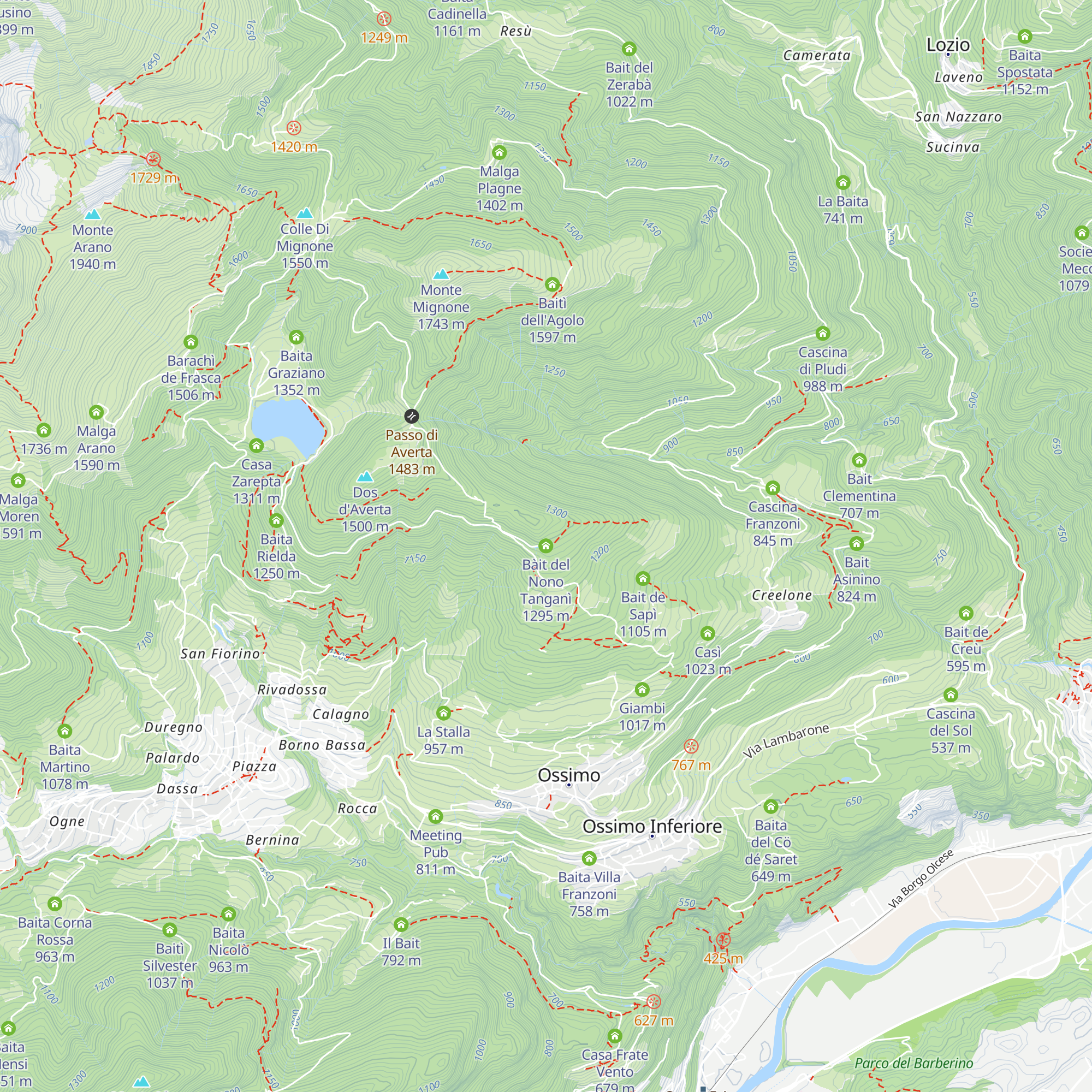 Bàit del Nono Tanganì map