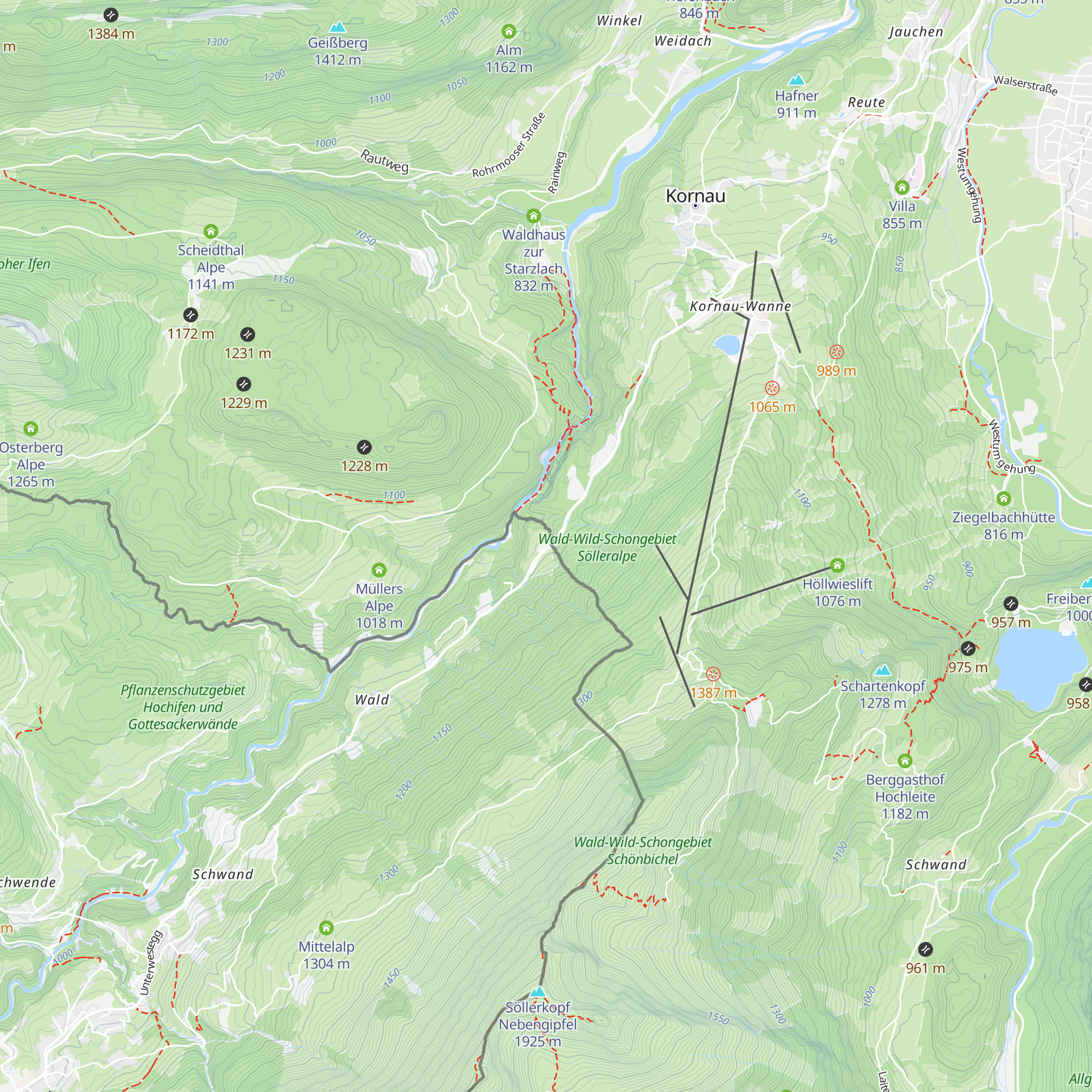 Walserschanz map