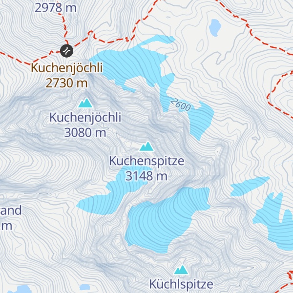 Map of Kuchenspitze