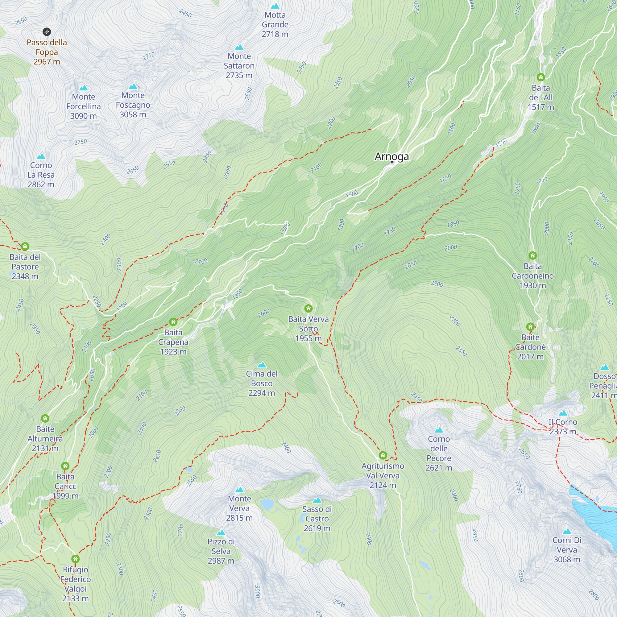 Baita Verva Sotto map