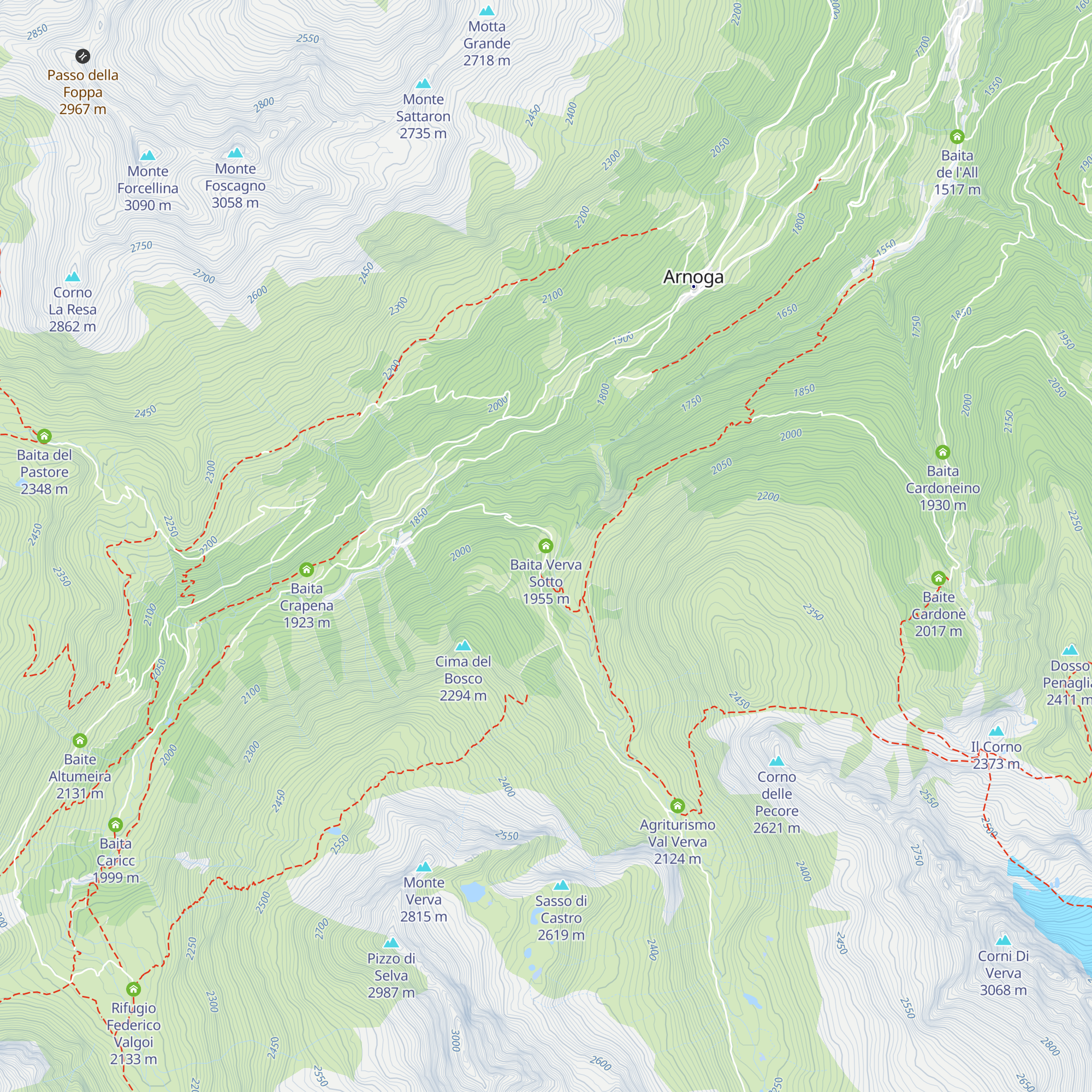 Baita Verva Sotto map