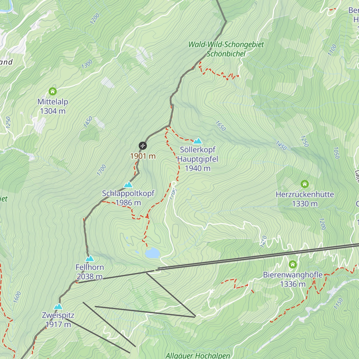 Schlappoldalpe map
