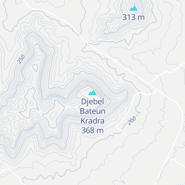 Map of Djebel Bateun Kradra
