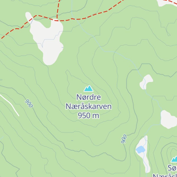 Map of Nørdre Næråskarven