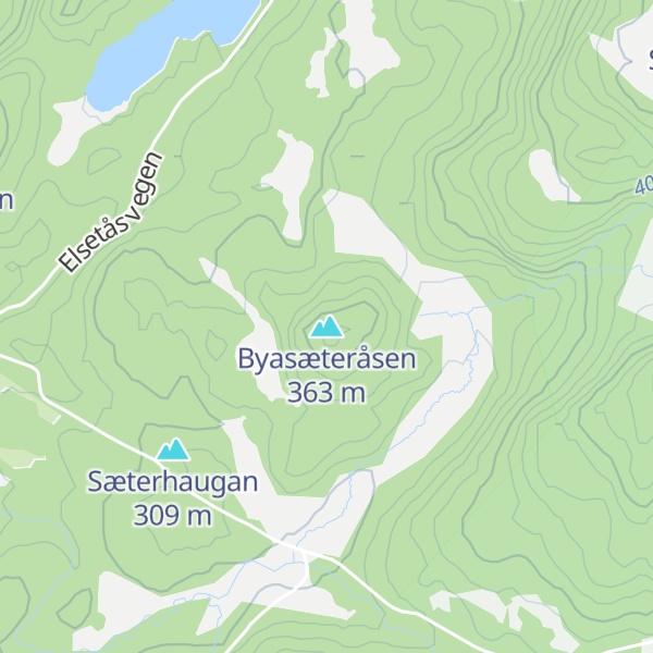 Map of Byasæteråsen