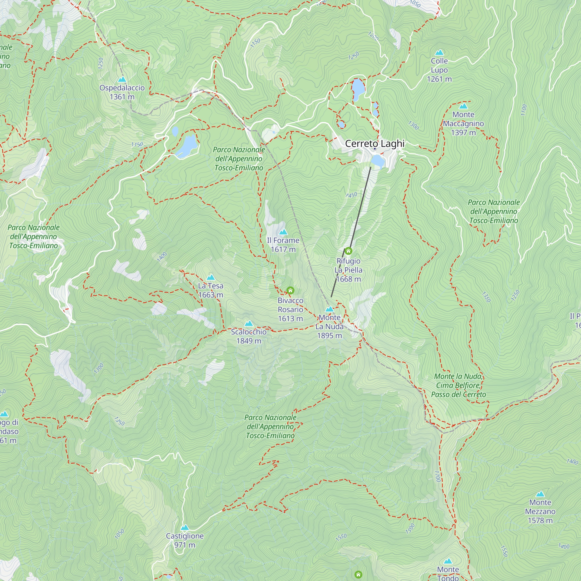 Bivacco Rosario map