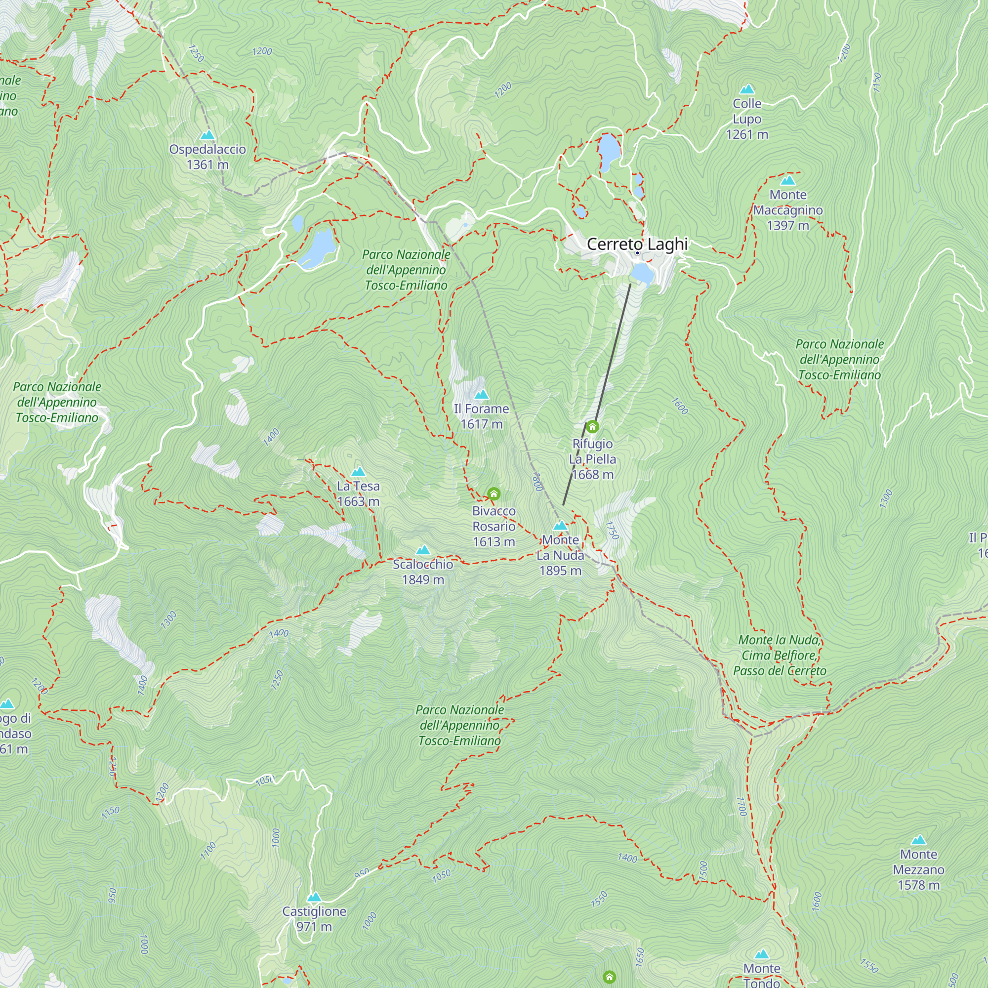 Bivacco Rosario map