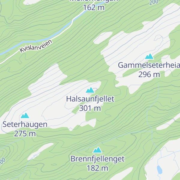 Map of Halsaunfjellet